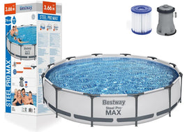 Bestway 12ft Steel PRO max Swimming Pool 56416 (366x76cm) with filter