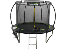 LEAN Sport Max 8ft Trampoline with ladder - Green/Black