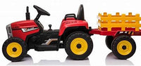 XMX 12V KIDS RIDE ON TRACTOR WITH TRAILER - RED