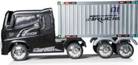 12v 4wd kids ride on lorry with container storage - Black