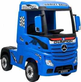 Licensed Mercedes actros 24v kids ride on lorry - Blue Mp4