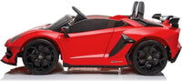 Licensed 2 seater Lamborghini SVJ 24v Drift kids ride on car - Red