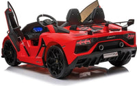 Licensed 2 seater Lamborghini SVJ 24v Drift kids ride on car - Red