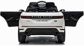 Licensed Range Rover 12v evoque kids car - White mp4 Screen