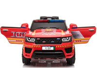 12v Fire car with parent control lights and siren - Red