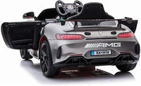 Licensed Mercedes GT4 12v in metallic Grey with Eva Wheels and Leather seat