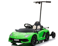 Licensed Lamborghini SVJ with Parent ride platform kids car - Green