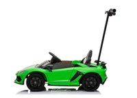 Licensed Lamborghini SVJ with Parent ride platform kids car - Green