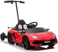 Licensed Lamborghini SVJ with Parent ride platform kids car - Red