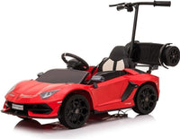 Licensed Lamborghini SVJ with Parent ride platform kids car - Red