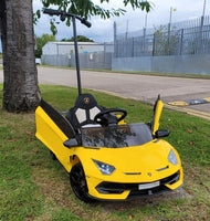 Licensed Lamborghini SVJ with Parent ride platform kids car - Yellow