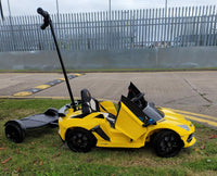 Licensed Lamborghini SVJ with Parent ride platform kids car - Yellow