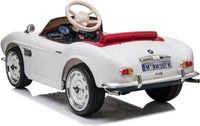 BMW Classic retro Kids 12v ride on car with remote - White