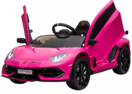 Licensed Lamborghini SVJ 12v ride on car - Pink