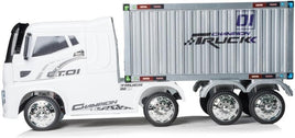 12v 4wd kids ride on lorry with container storage - White